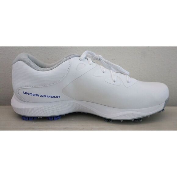 Under Armour Women's Sz 9.5 White UA Charged Breathe 2 Spiked Golf Shoes - Picture 6 of 11